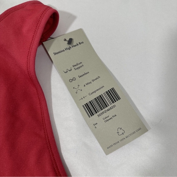 NWT $44 Sweaty‎ Betty [ Small ] Stamina High Neck Sports Bra in Odyssey Pink - Picture 5 of 12